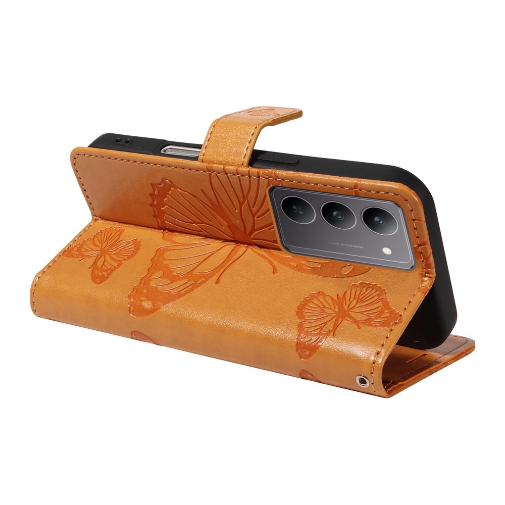 Big Butterfly knížkové pouzdro na Realme C75 - žluté