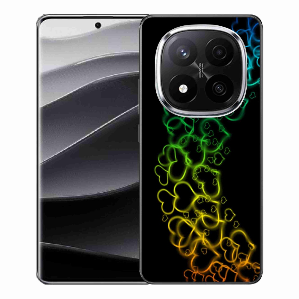 Gelový kryt mmCase na Xiaomi Redmi Note 14 Pro+ 5G - barevná srdíčka