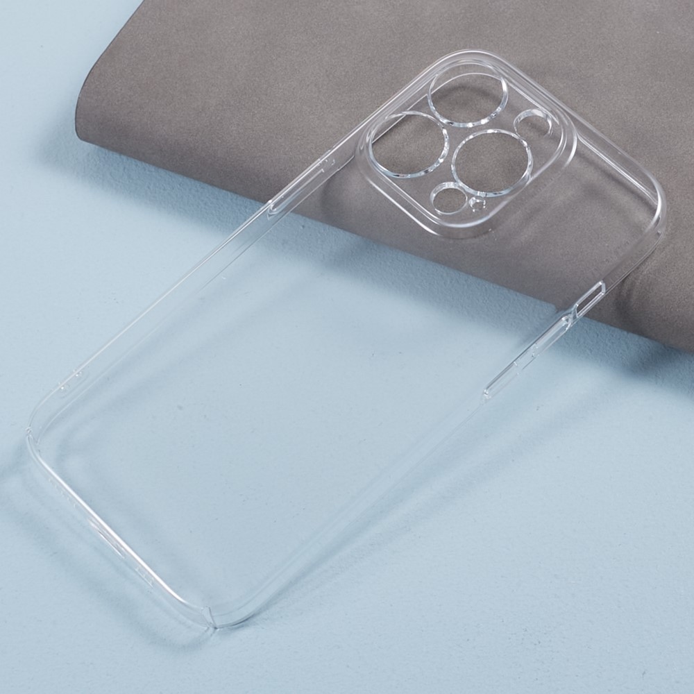 Průhledný plastový obal s gelovými hranami na iPhone 15 Pro Max