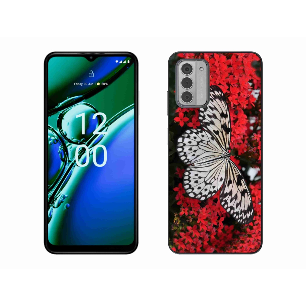 Gelový kryt mmCase na Nokia G42 - černobílý motýl 1