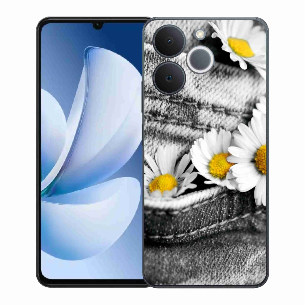 Gelový kryt mmCase na Realme Note 70T - kopretiny