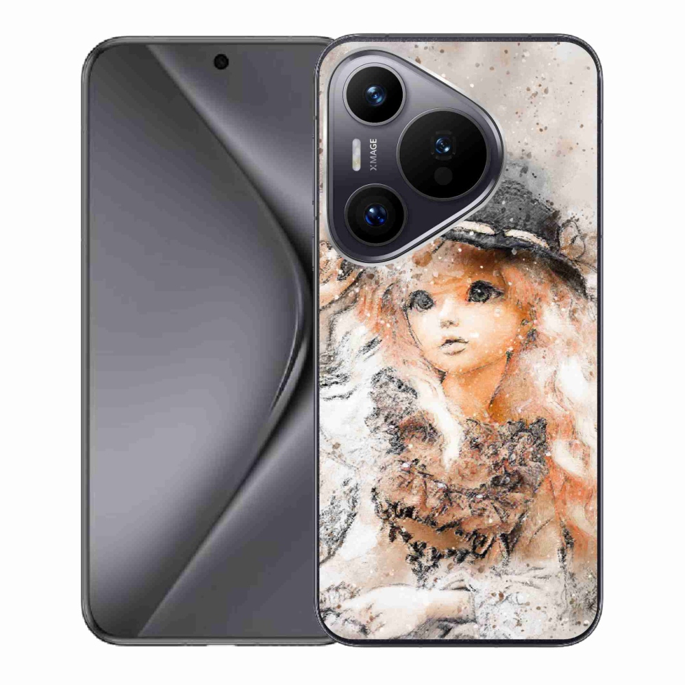 Gelový kryt mmCase na Huawei Pura 70 - holčička s kloboukem