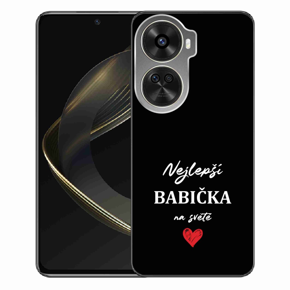 Gelový kryt mmCase na Huawei Nova 12 SE - nejlepší babička 1 černé pozadí