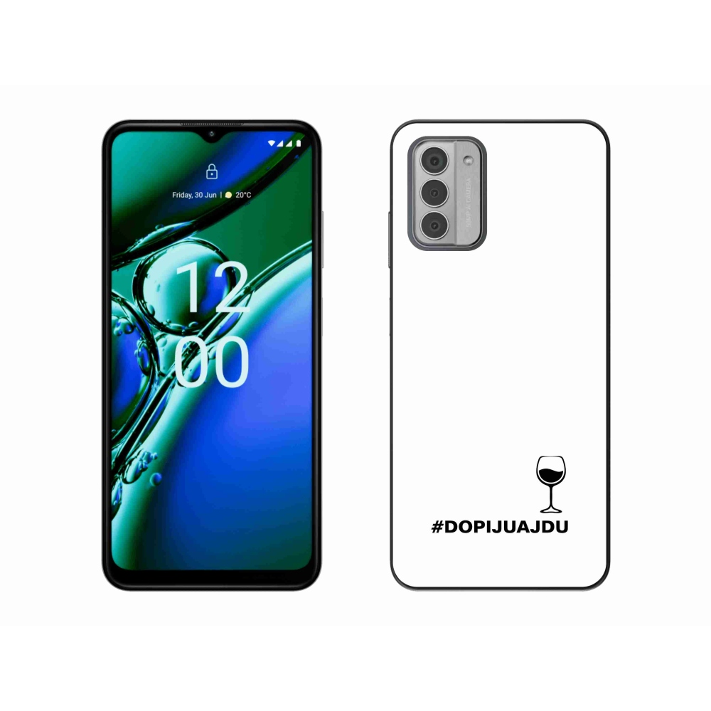 Gelový kryt mmCase na Nokia G42 - vinný motiv bílé pozadí