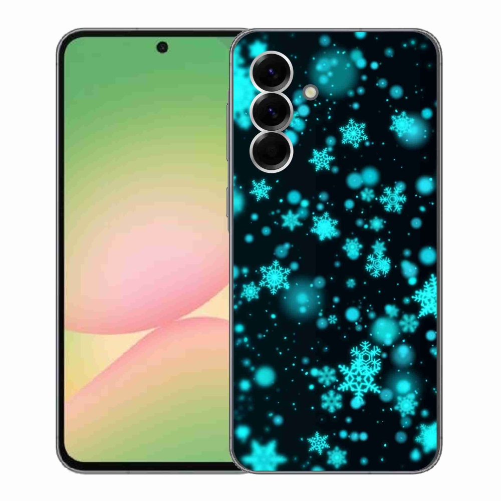 Gelový kryt mmCase na Samsung Galaxy A56 5G - sněhové vločky 1
