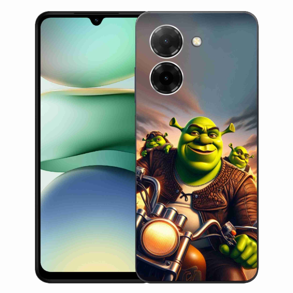 Gelový kryt mmCase na Xiaomi Redmi A5 (171.7x77.8x8.3mm) - shrek na motorce