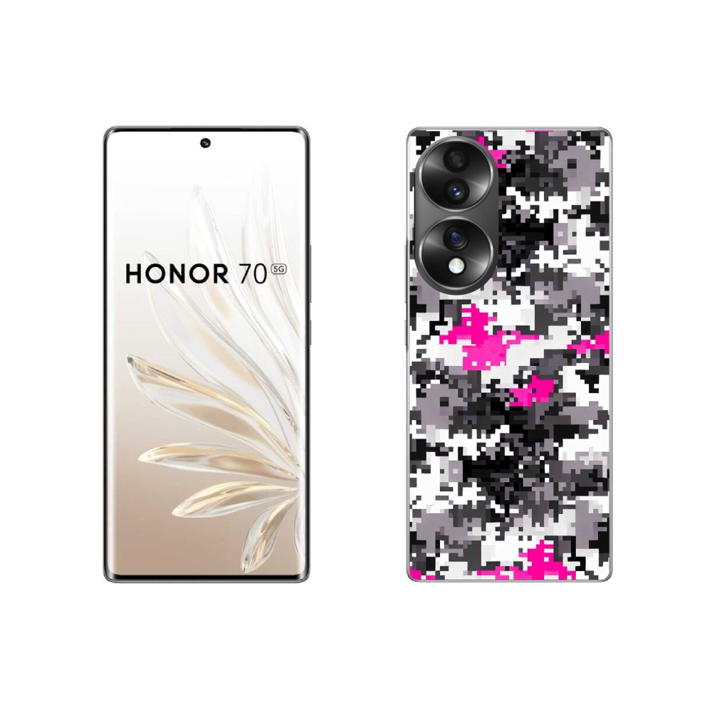 Gelový kryt mmCase na Honor 70 - maskáčový vzor 4