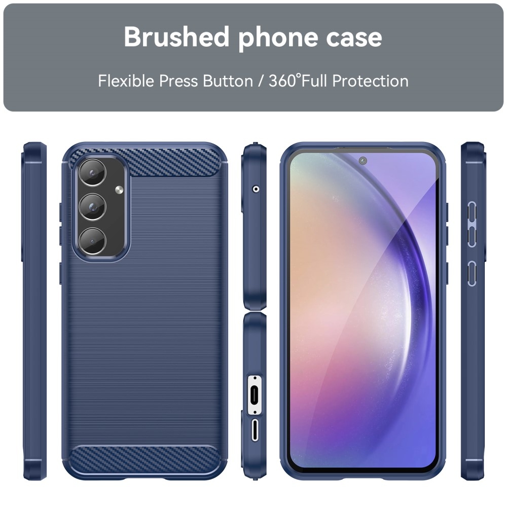 Carbon odolný gelový obal Samsung Galaxy A55 5G - modrý