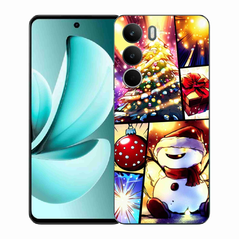 Gelový kryt mmCase na Realme C71 - vánoční motivy 1