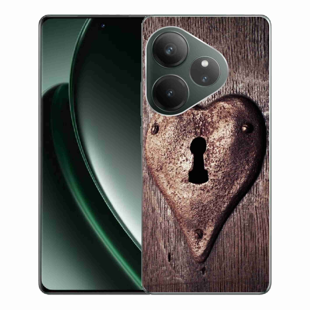 Gelový kryt mmCase na Realme GT 6 5G/GT 6T 5G - zámek ve tvaru srdce