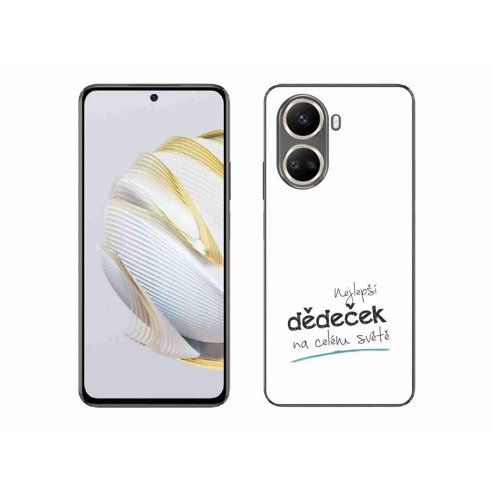 Gelový kryt mmCase na Huawei Nova 10 SE - nejlepší dědeček 3 bílé pozadí