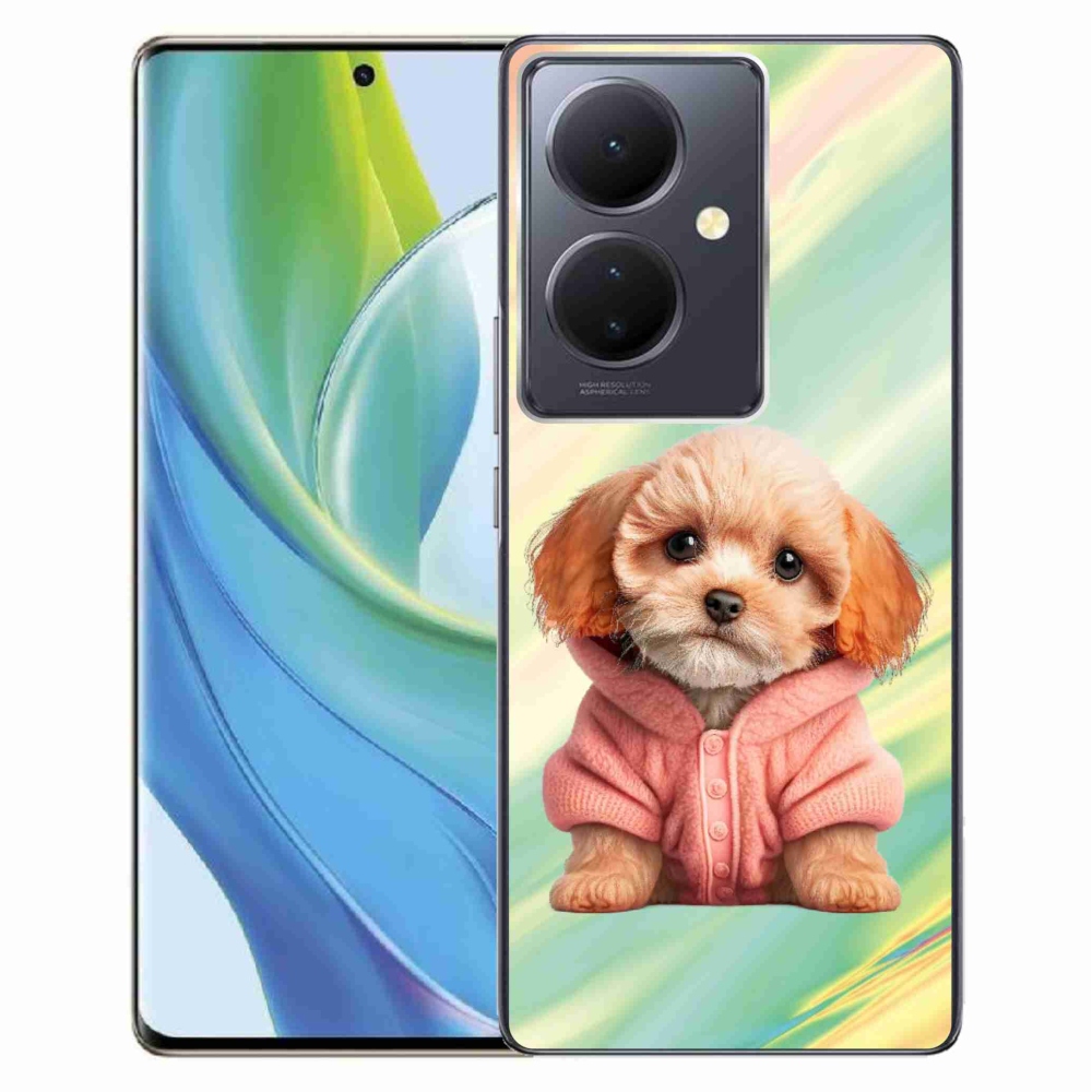 Gelový kryt mmCase na Vivo V29 Lite 5G - štěně ve svetru