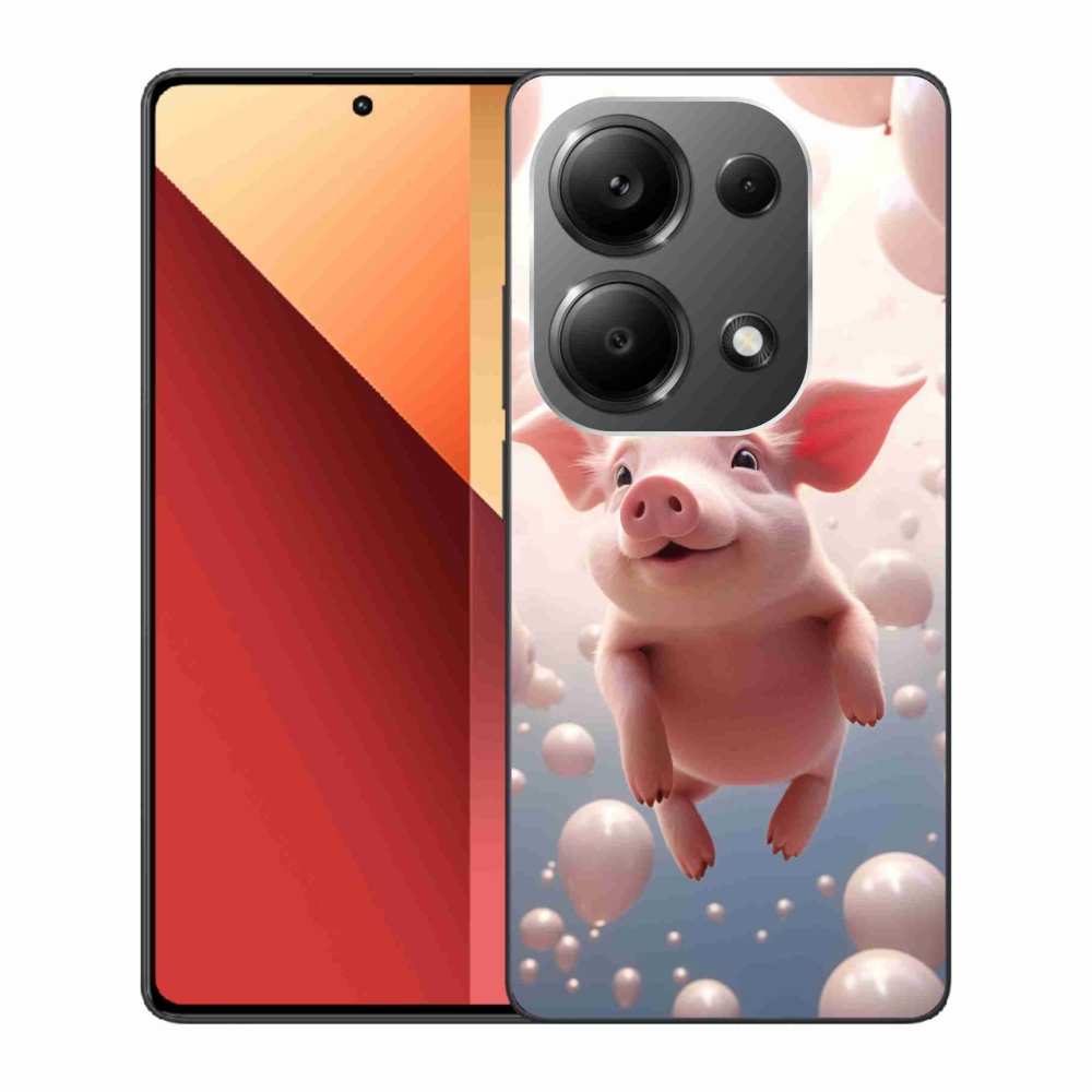 Gelový kryt mmCase na Xiaomi Redmi Note 13 Pro 4G/Poco M6 Pro - prasátko s balónky