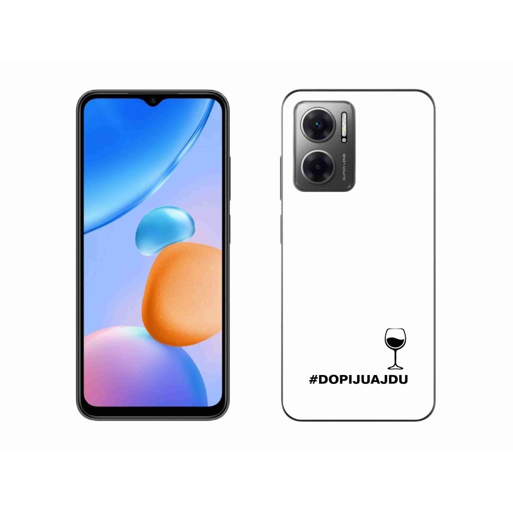 Gelový kryt mmCase na Xiaomi Redmi 10 5G - vinný motiv bílé pozadí