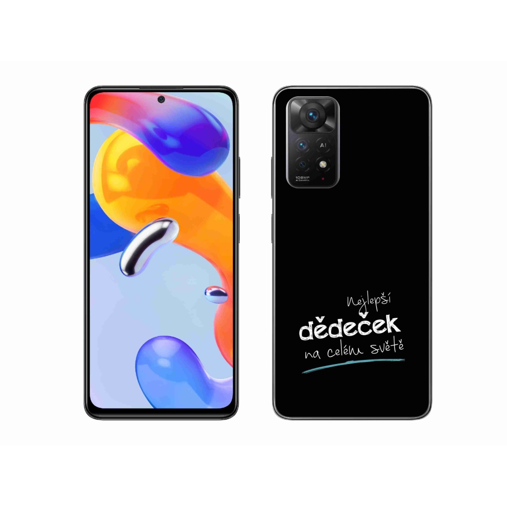 Gelový kryt mmCase na Xiaomi Redmi Note 11 Pro 4G/5G - nejlepší dědeček 3 černé pozadí