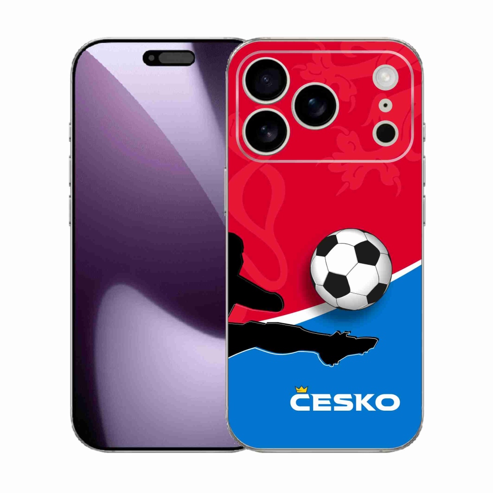 Gelový kryt mmCase na iPhone 17 Pro - fotbal Česko 2