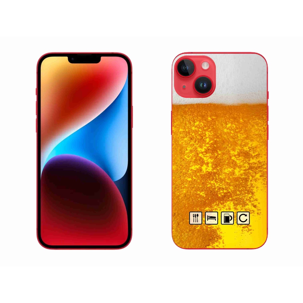 Gelový kryt mmCase na iPhone 14 Plus - pivní motiv 3