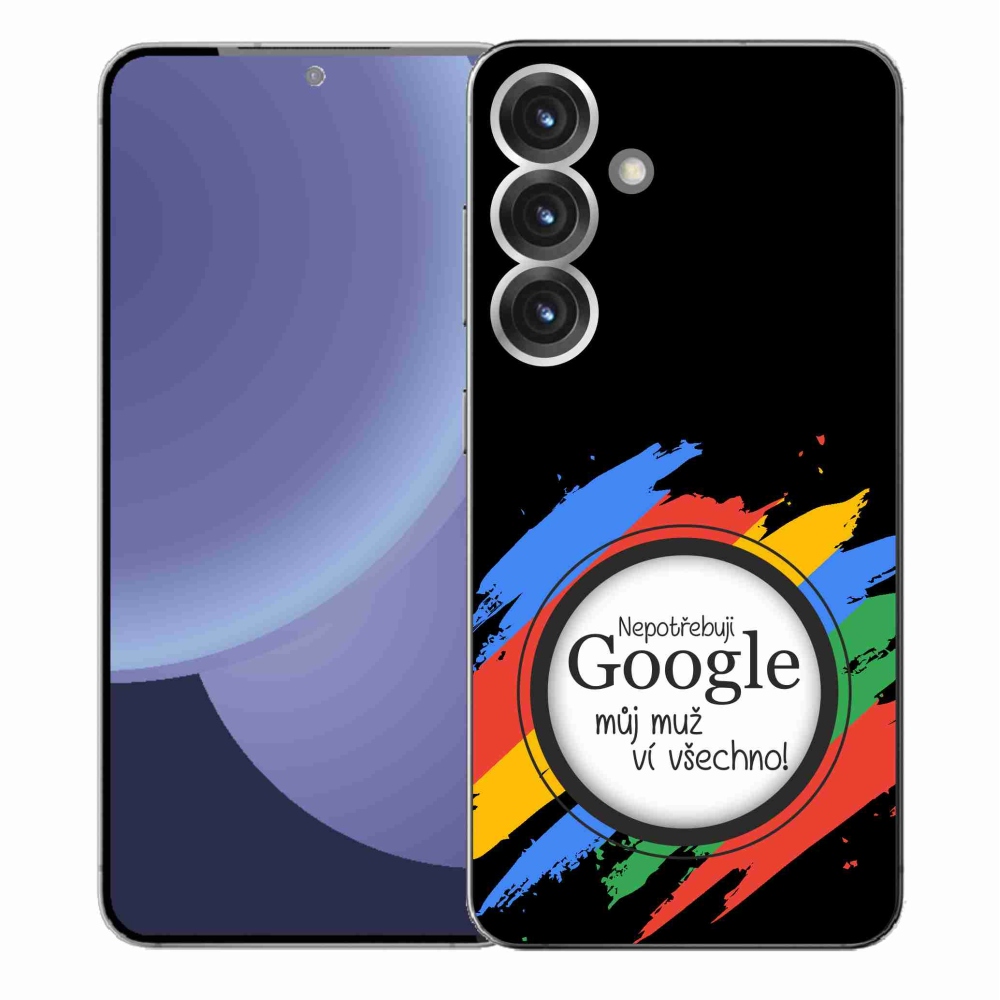 Gelový kryt mmCase na Samsung Galaxy S25+ - muž ví všechno černé pozadí