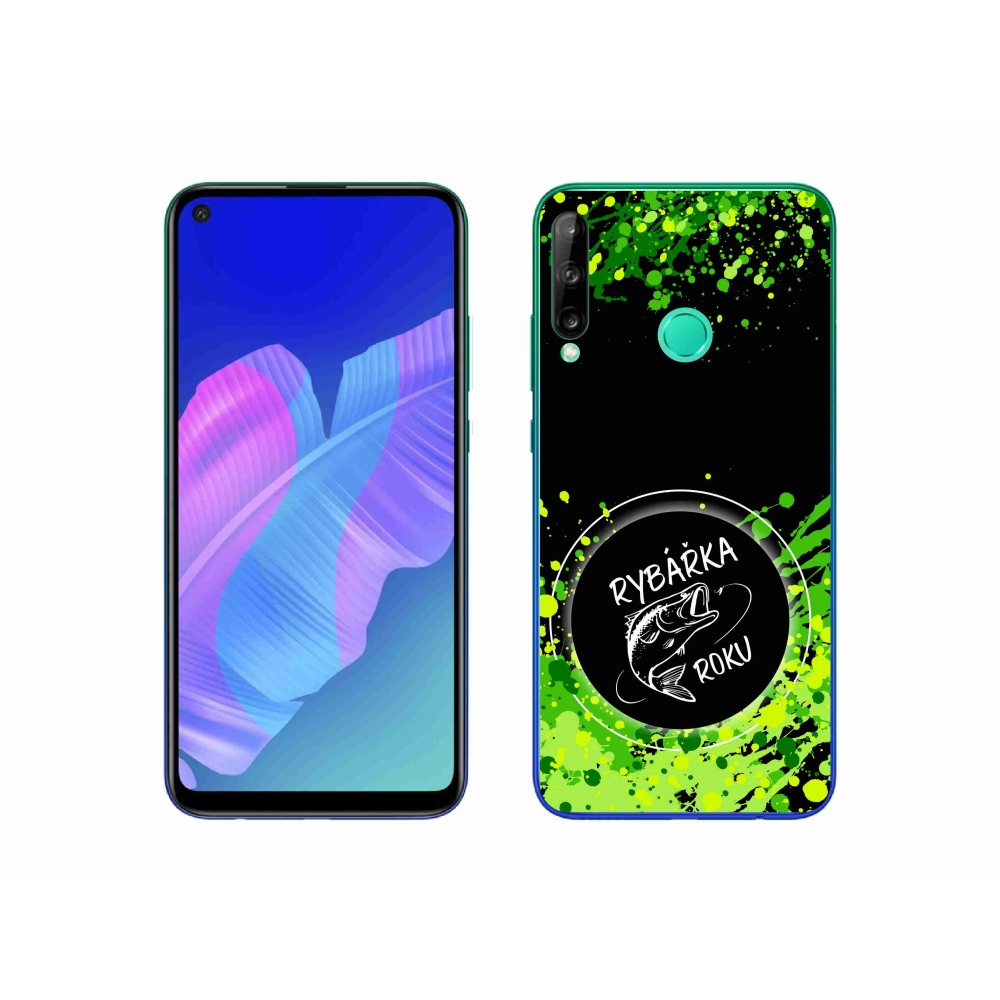 Gelový kryt mmCase na Huawei P40 Lite E - rybářka roku černé pozadí