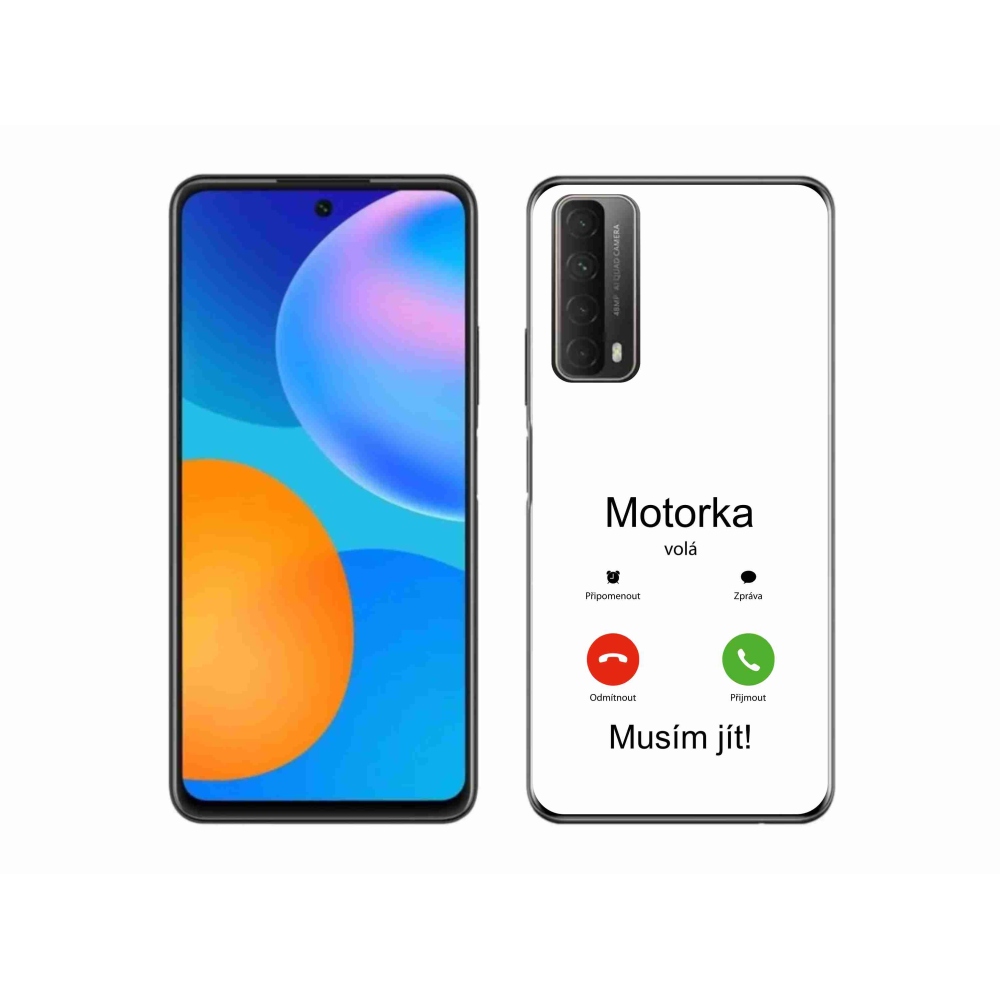 Gelový kryt mmCase na Huawei P Smart (2021) - motorka volá bílé pozadí