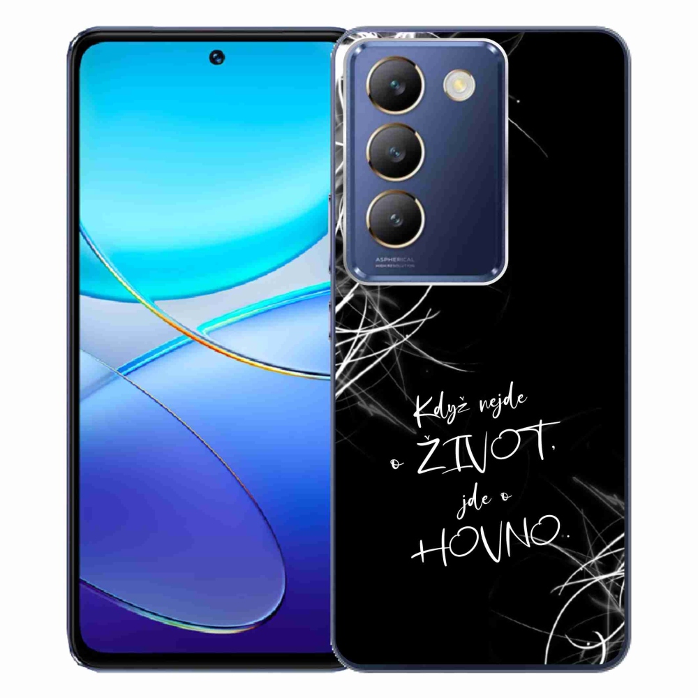 Gelový kryt mmCase na Vivo V40 SE 4G/5G - vtipný text 16 černé pozadí