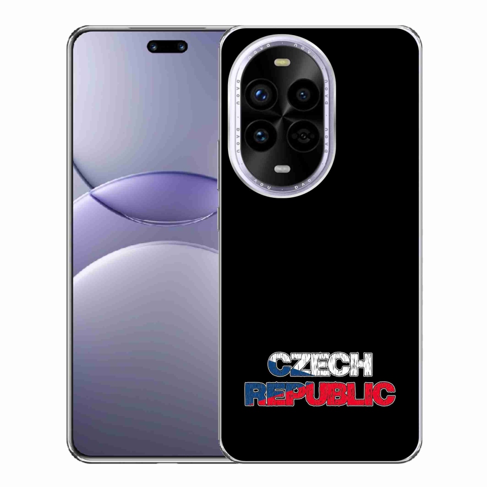 Gelový kryt mmCase na Huawei Nova 13 Pro 5G - Czech Republic černé pozadí