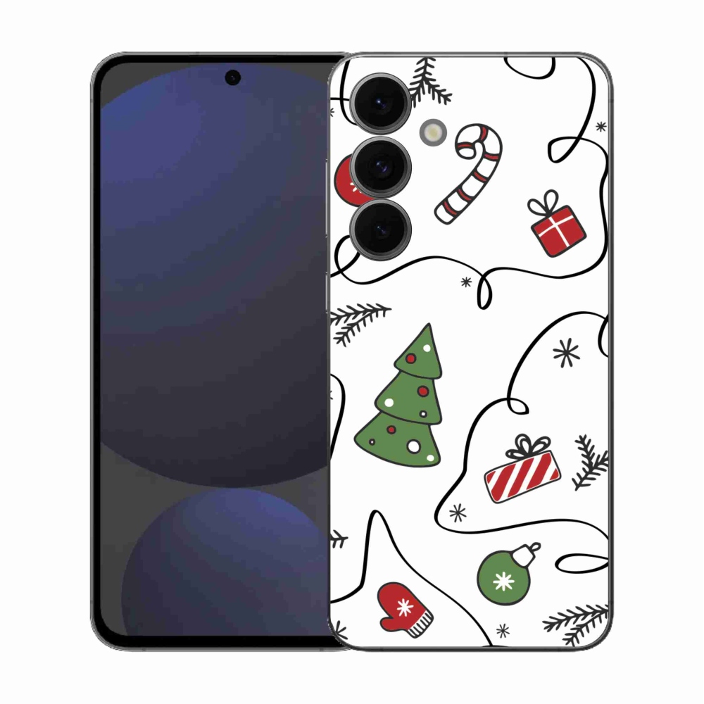 Gelový kryt mmCase na Samsung Galaxy S25 FE - vánoční motivy