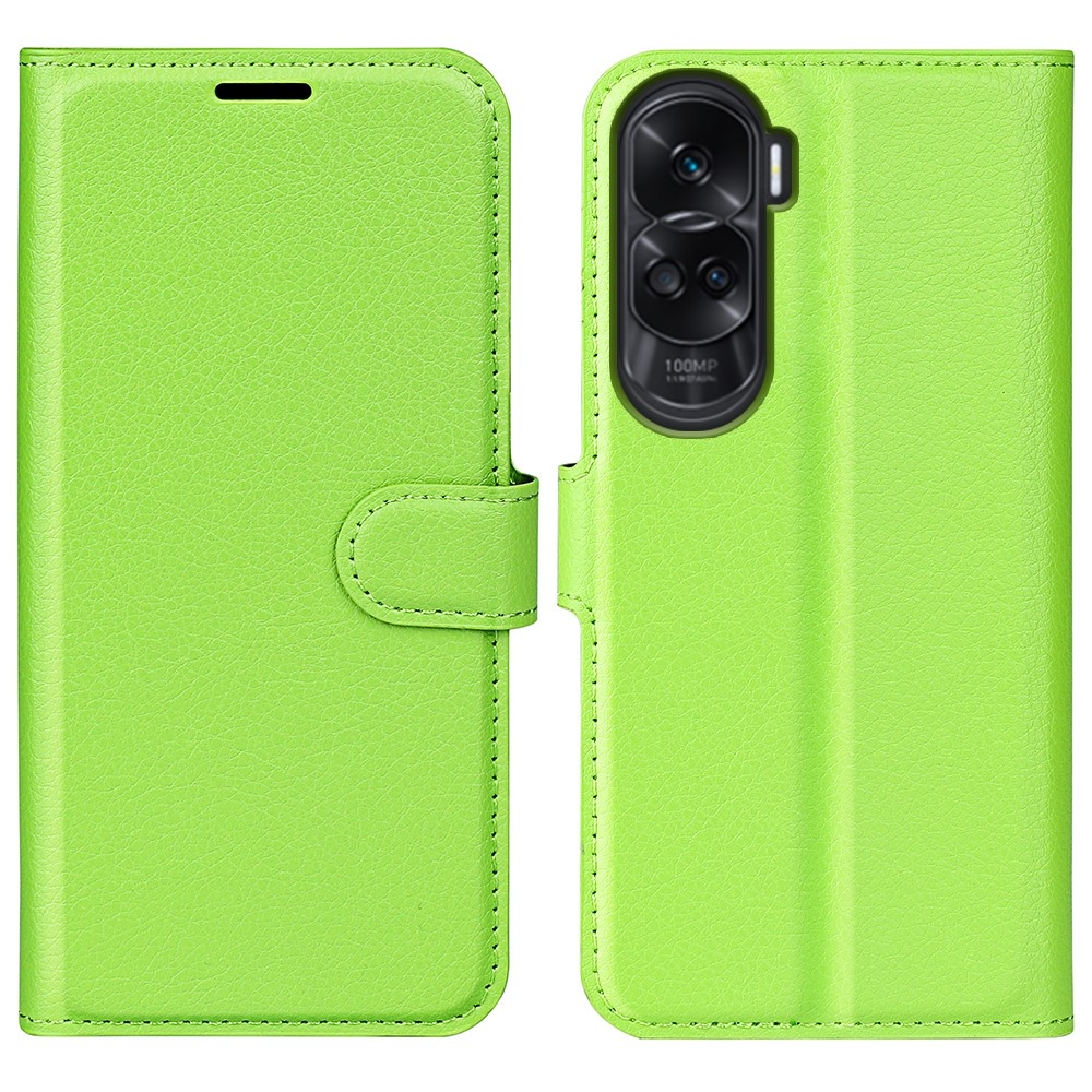 Litchi knížkové pouzdro na Honor 90 Lite - zelené