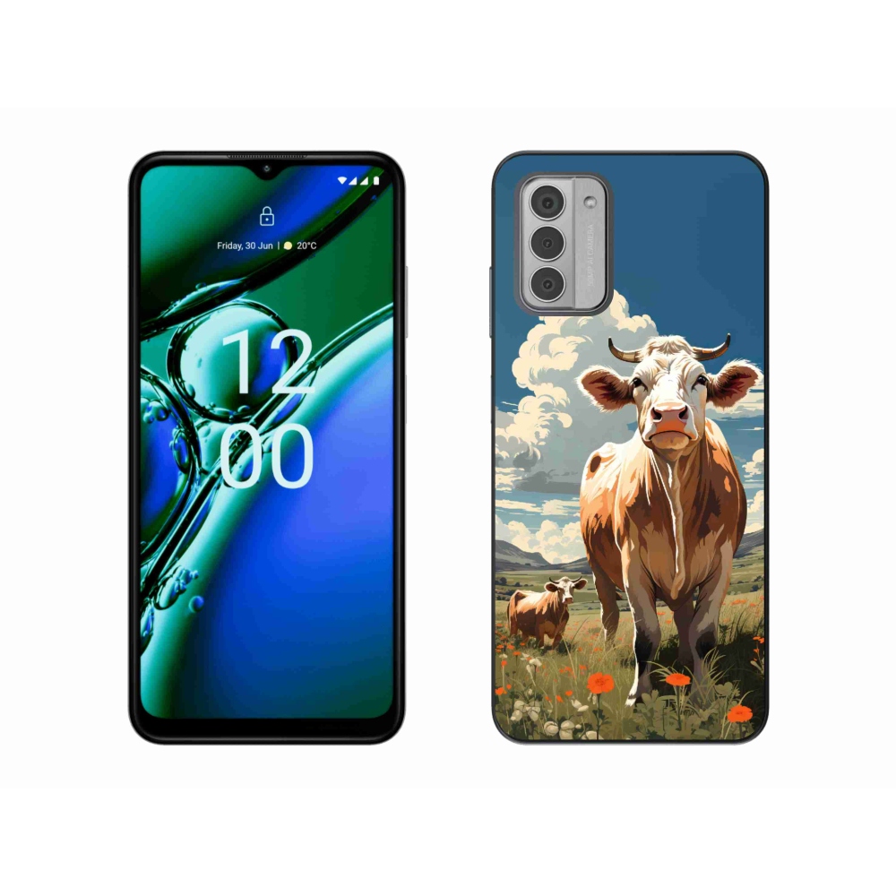 Gelový kryt mmCase na Nokia G42 - krávy na louce