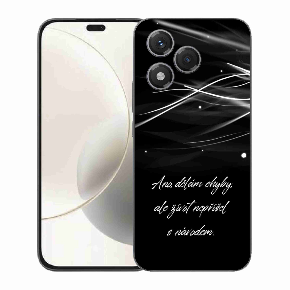 Gelový kryt mmCase na Honor 400 Lite - citát černé pozadí
