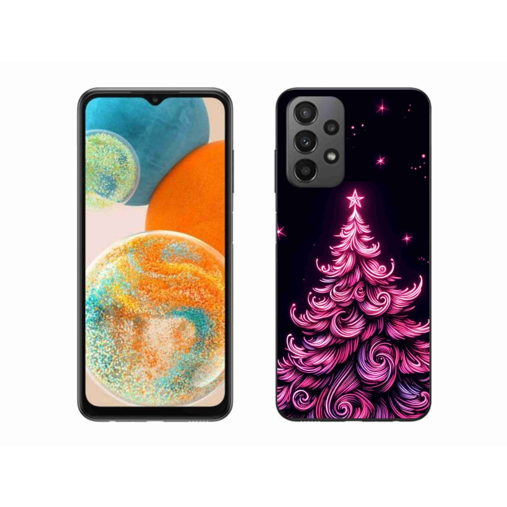 Gelový kryt mmCase na Samsung Galaxy A23 4G/5G - neonový vánoční stromek 2