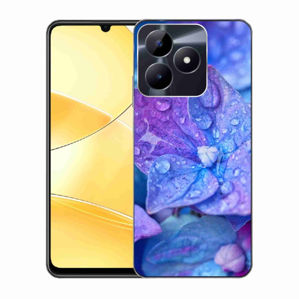 Gelový kryt mmCase na Realme C51/C53 - fialový květ