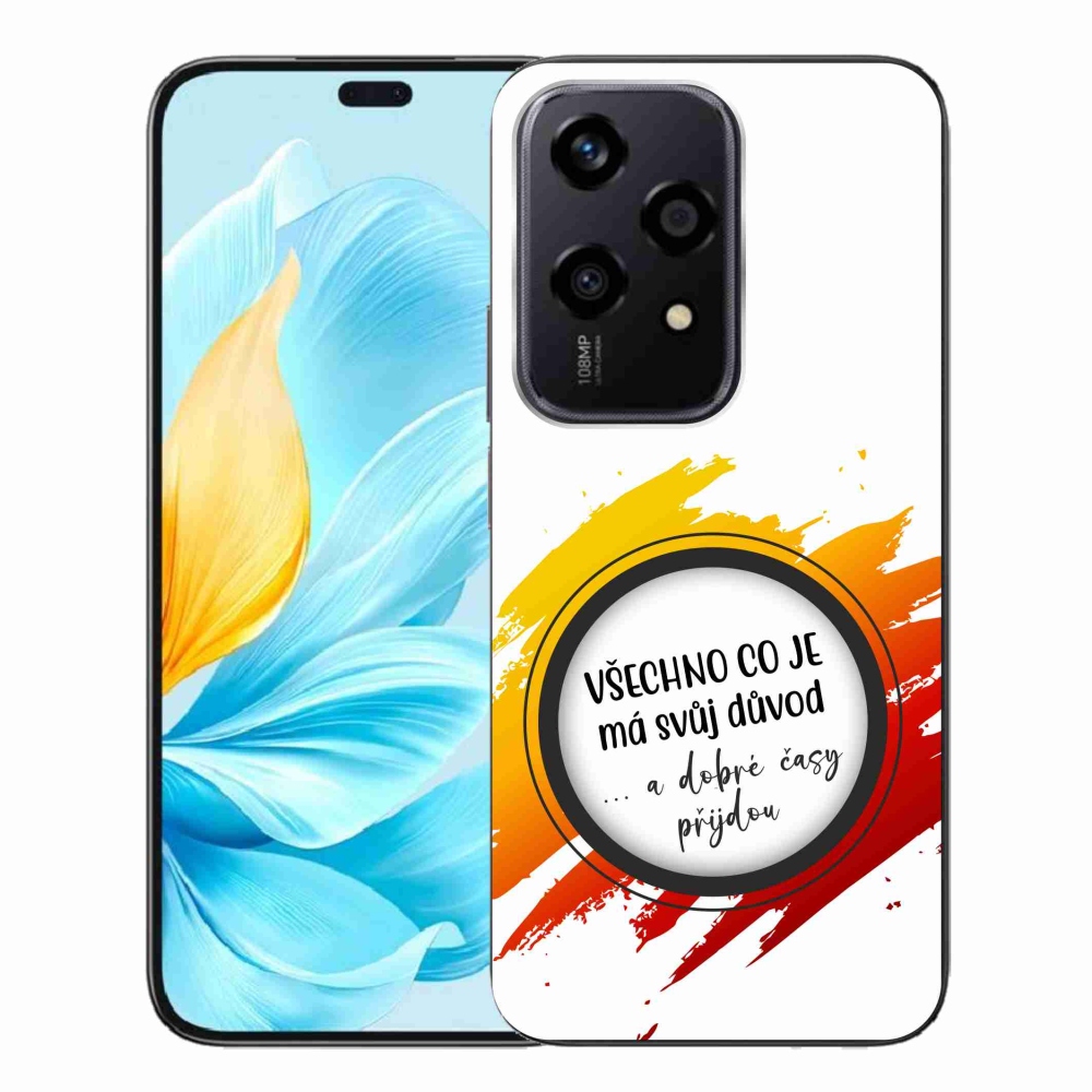 Gelový kryt mmCase na Honor 200 Lite 5G - citát 3 bílé pozadí