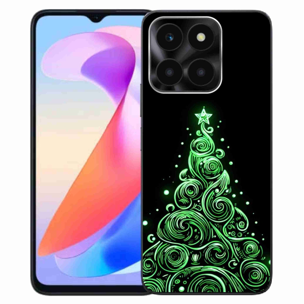 Gelový kryt mmCase na Honor X6a - neonový vánoční stromek 3
