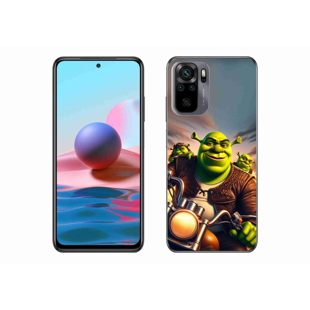 Gelový kryt mmCase na Xiaomi Poco M5s - shrek na motorce