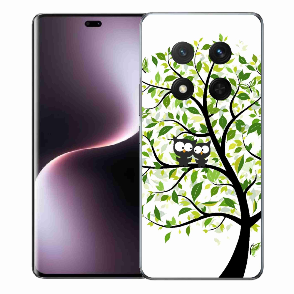 Gelový kryt mmCase na Honor Magic 7 Lite 5G - sovičky na stromě