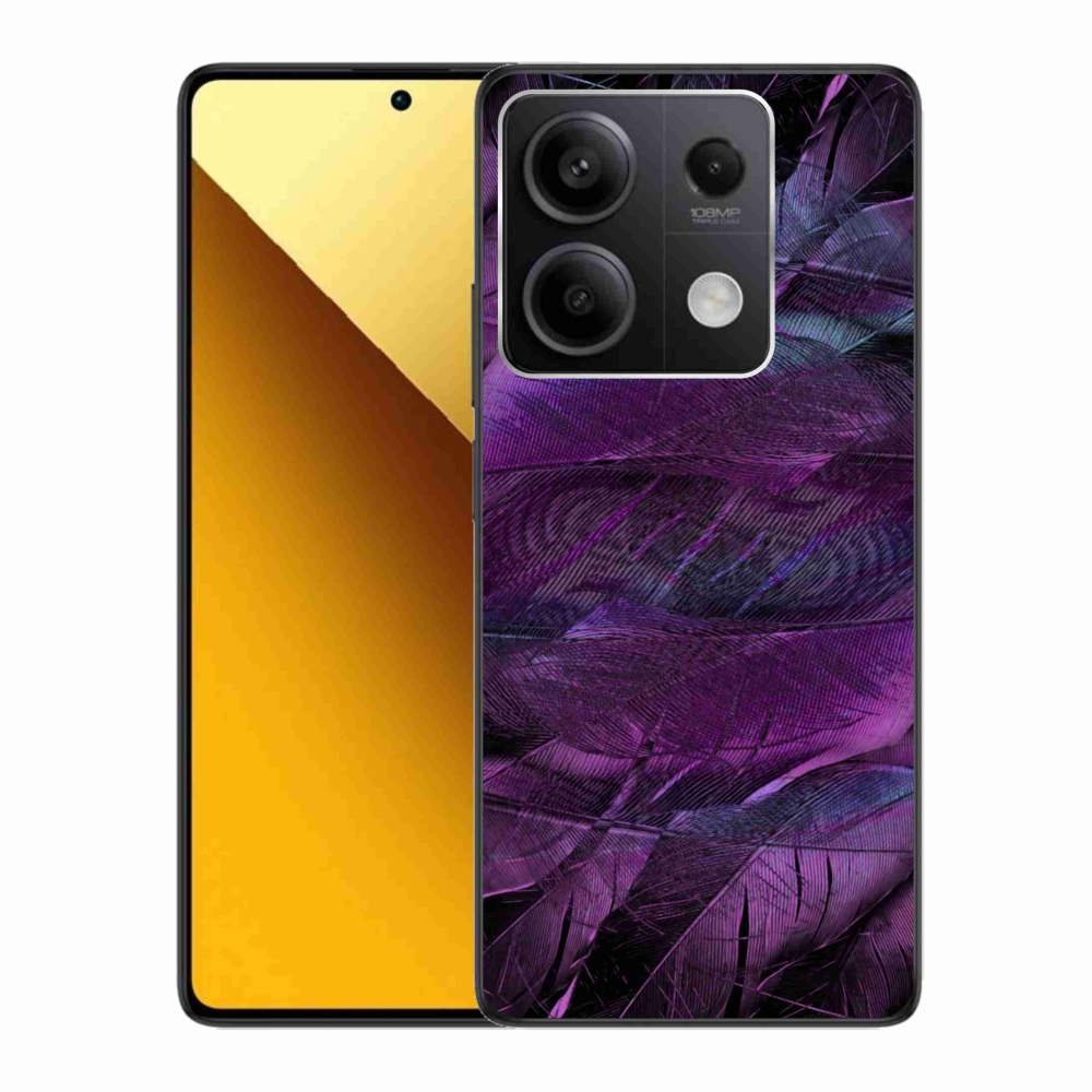 Gelový kryt mmCase na Xiaomi Redmi Note 13 5G - fialová pírka