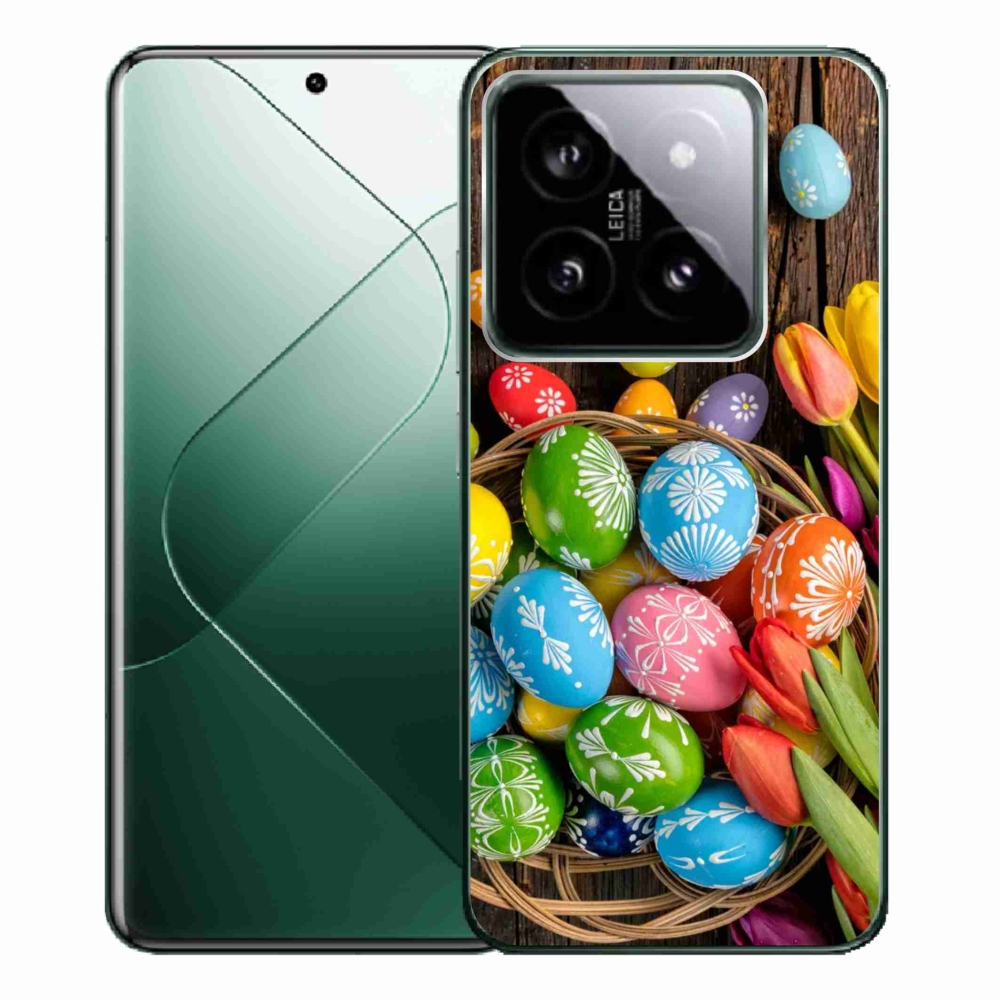 Gelový kryt mmCase na Xiaomi 14 Pro - velikonoční vajíčka