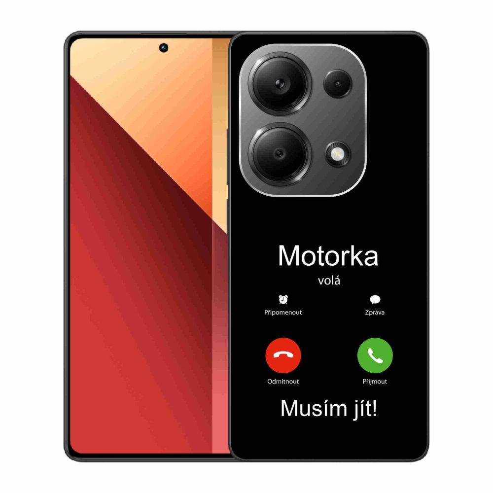 Gelový kryt mmCase na Xiaomi Redmi Note 13 Pro 4G/Poco M6 Pro  - motorka volá černé pozadí