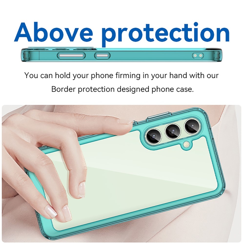 Gelový obal s pevnými zády na Samsung Galaxy S24 FE - světlemodrý