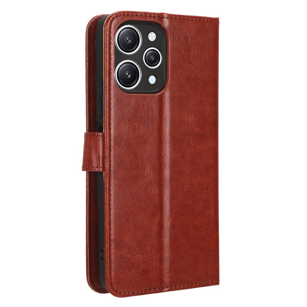 Horse knížkové pouzdro na Xiaomi Redmi 12 4G/5G - hnědé