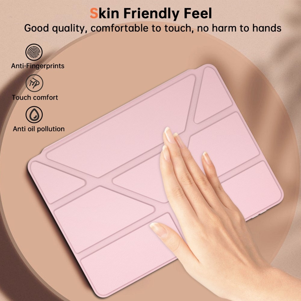 Origami chytré polohovací pouzdro na tablet Xiaomi Pad 7/7 Pro - růžové