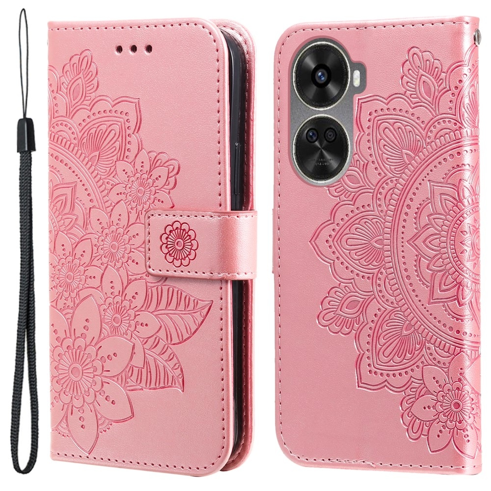 Mandala knížkové pouzdro na Huawei Nova 12 SE - růžové