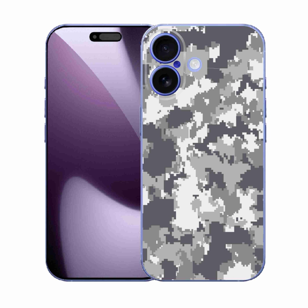 Gelový kryt mmCase na iPhone 17 - maskáčový vzor 2