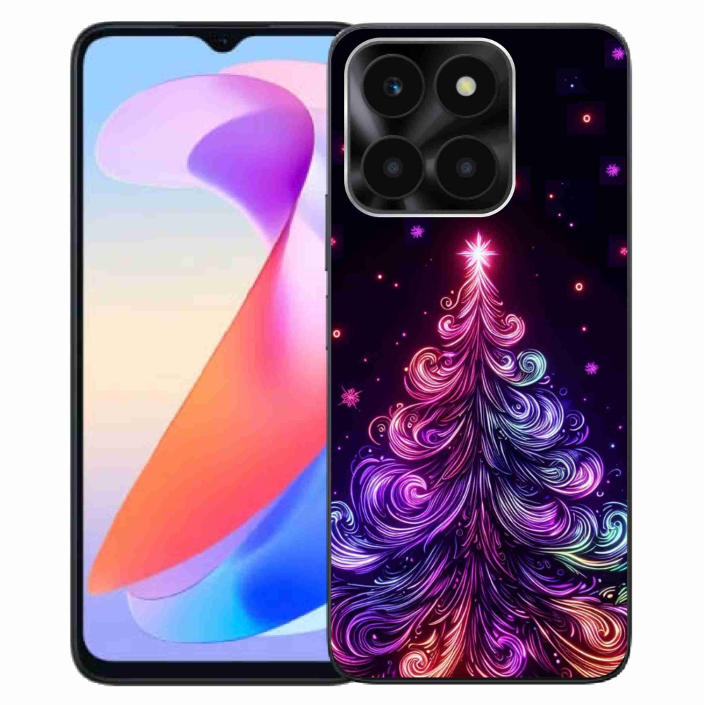 Gelový kryt mmCase na Honor X6a - neonový vánoční stromek 1