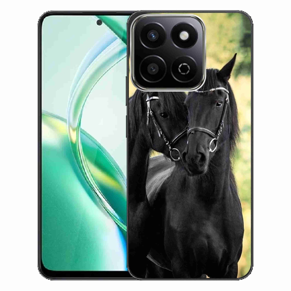 Gelový kryt mmCase na Honor 200 Smart 5G - dva černí koně