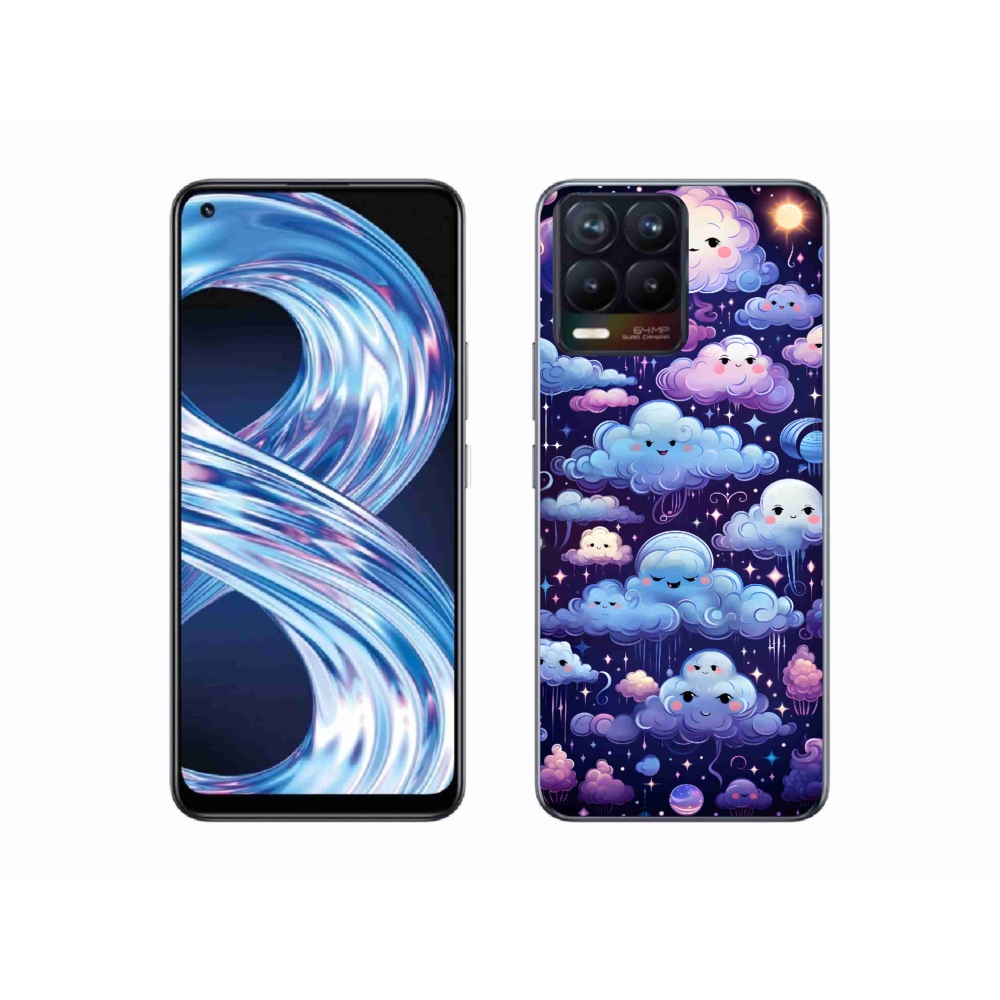 Gelový kryt mmCase na Realme 8 Pro - mráčky