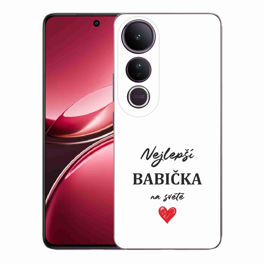 Gelový kryt mmCase na Vivo V50 Lite 4G/5G - nejlepší babička 1 bílé pozadí
