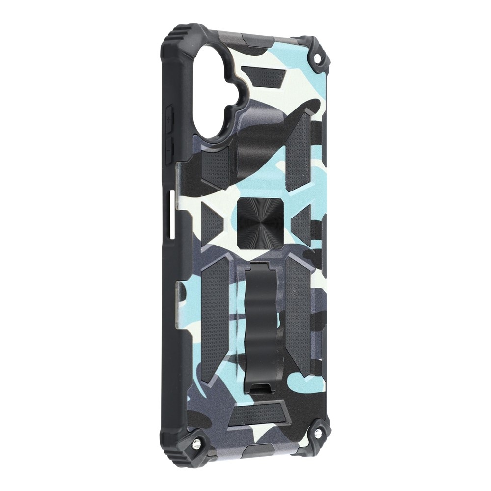 Camouflage odolný kryt na Samsung Galaxy A07 4G - světlemodrý