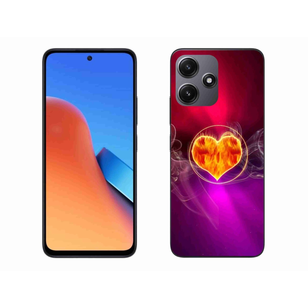 Gelový kryt mmCase na Xiaomi Redmi 12 5G - ohnivé srdce